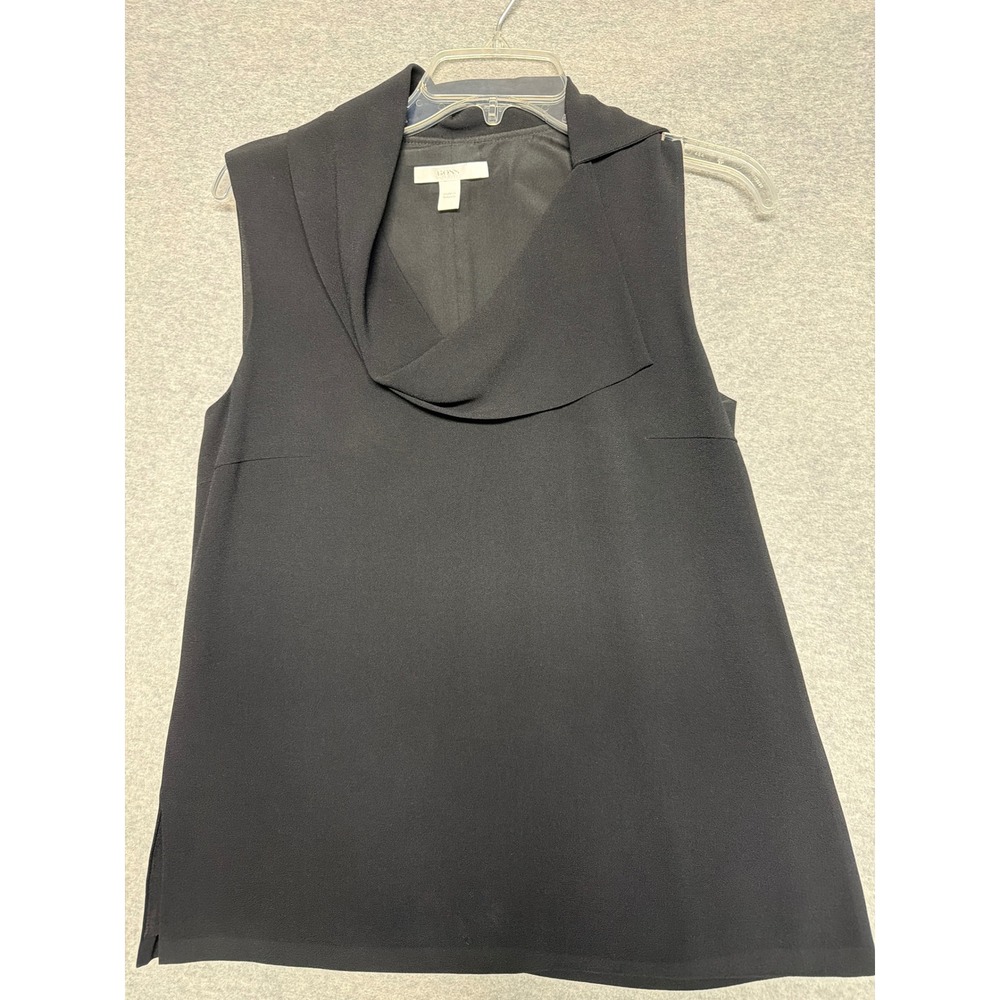 BOSS Hugo Boss Womens Black Cowl Neck‎ Sleeveless Crepe Blouse Top Size 4 US